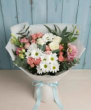 Букет цветов из:  Розы, Лизиантусы и Хризантемы #REPLACE_PRED# Октябрьский Белгородской области