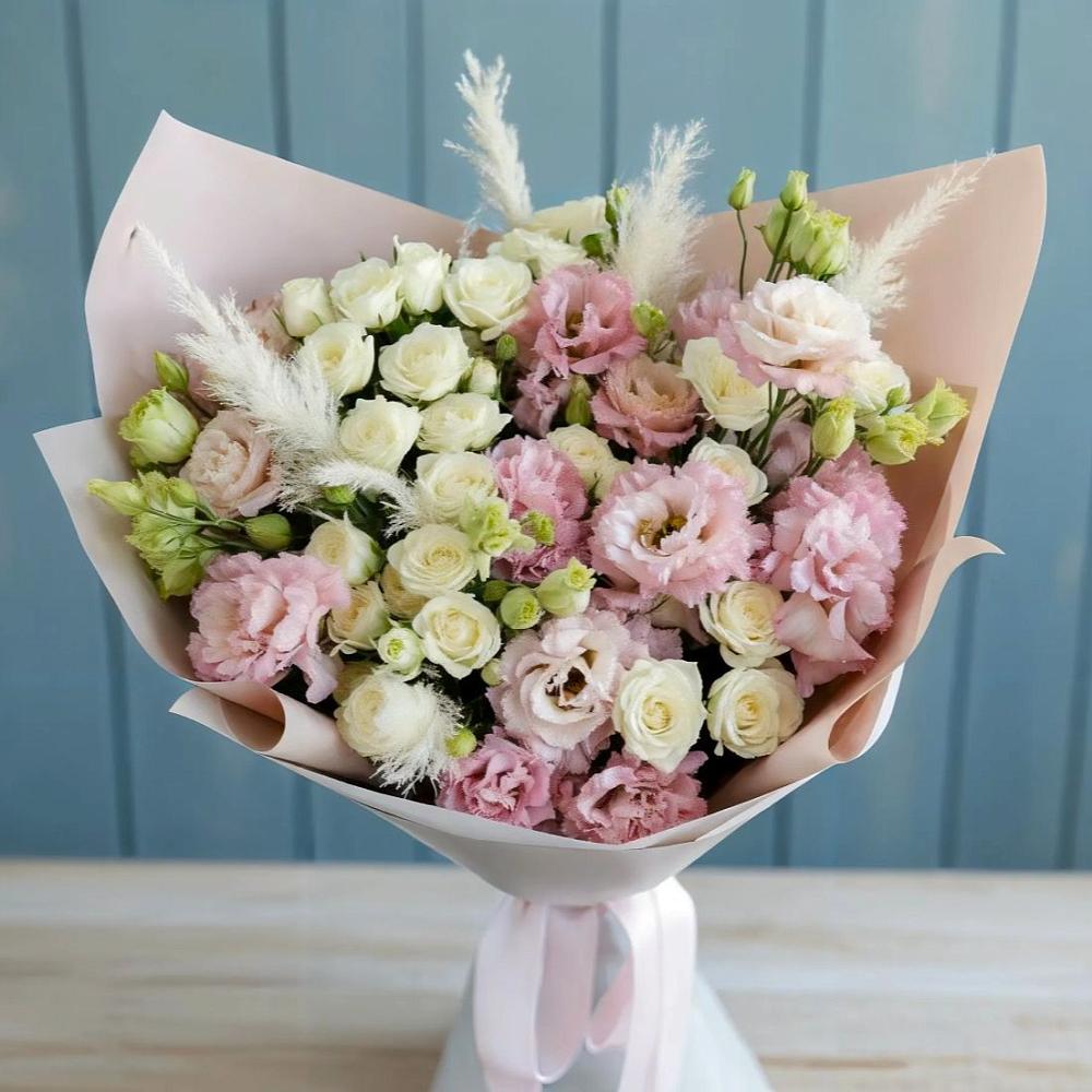 Букет цветов из: Альстромерии и Розы в Октябрьский Белгородской области