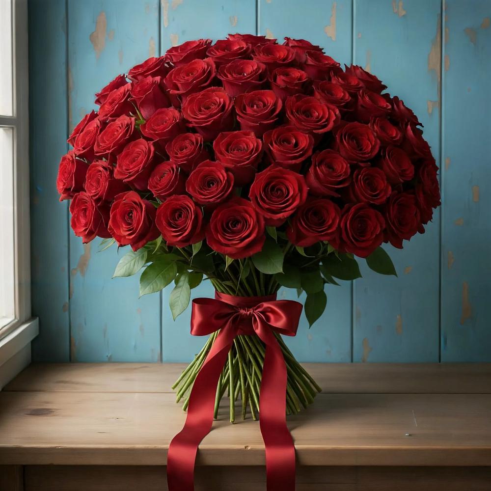 Букет Красные розы Блэк Меджик в Октябрьский Белгородской области