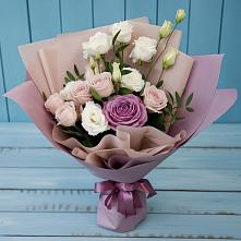 Букет цветов из:  Розы и Лизиантусы #REPLACE_PRED# Октябрьский Белгородской области