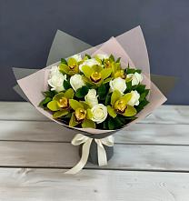 Букет цветов из:  Орхидеи и Розы #REPLACE_PRED# Октябрьский Белгородской области