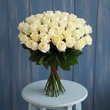 Букет 51 Белая роза Эдлесс Лав #REPLACE_PRED# Октябрьский Белгородской области