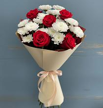 Букет цветов из:  Розы и Хризантемы в Октябрьский Белгородской области