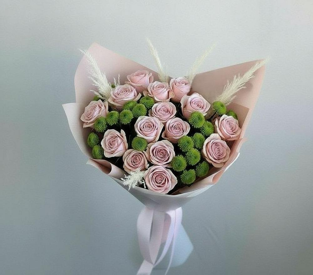 Букет цветов из: Розы и Хризантемы в Октябрьский Белгородской области