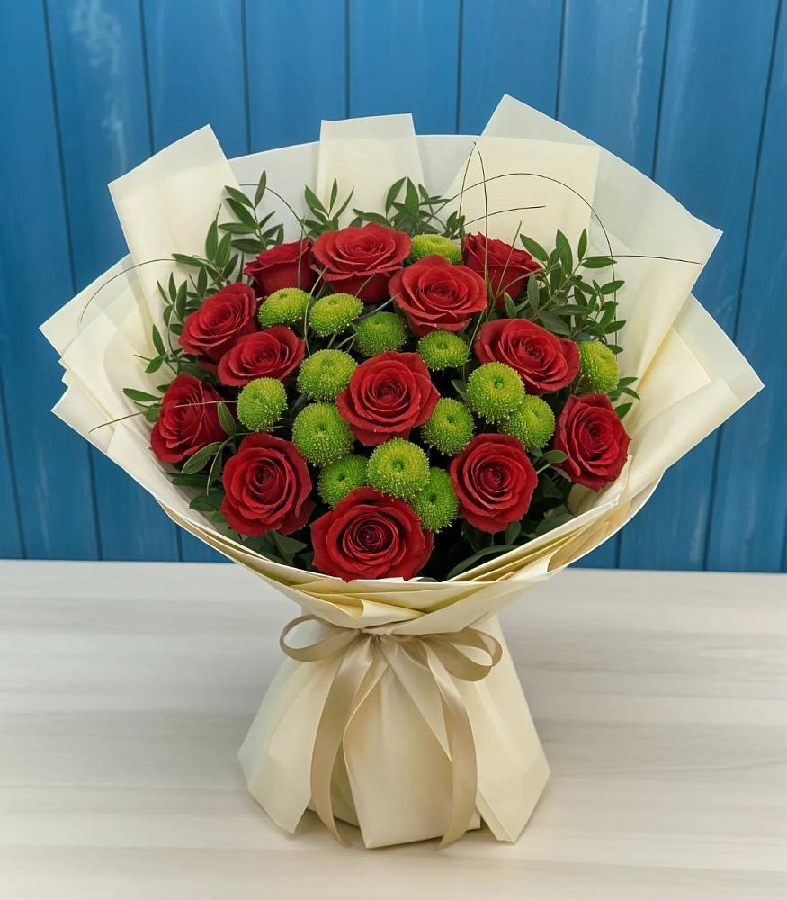 Букет цветов из: Розы и Хризантемы в Октябрьский Белгородской области