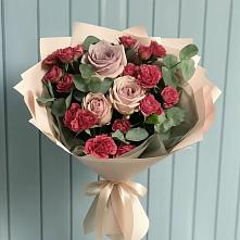 Букет цветов из:  Гвоздики и Розы #REPLACE_PRED# Октябрьский Белгородской области