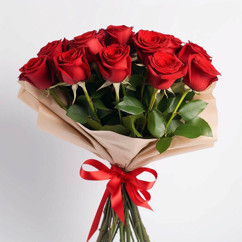 Букет 11 Красных роз Эдлесс Лав в Октябрьский Белгородской области